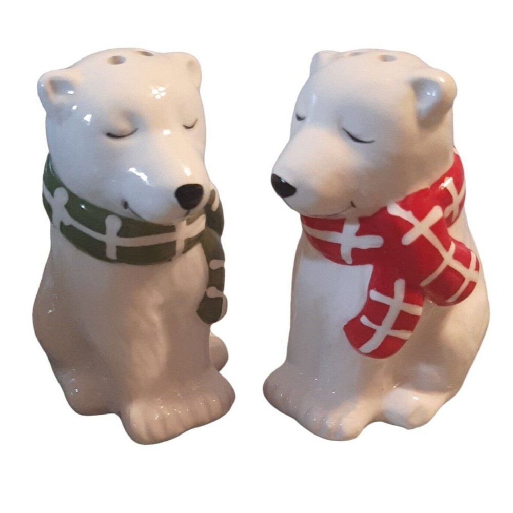Polar Bear Salt n Pepper Shakers Abbott Ceramic